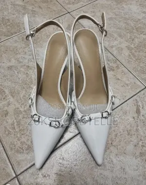 Women’S White Pointed Toe High Heel Sandals, Elegant Adjustable Strap