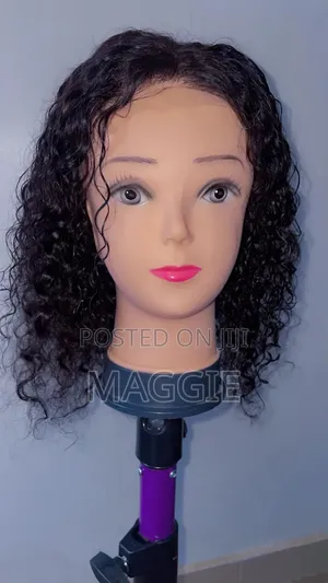 Natural Black 4x4 Hd Glueless 12 Inches Water Wave Human Hair Wig