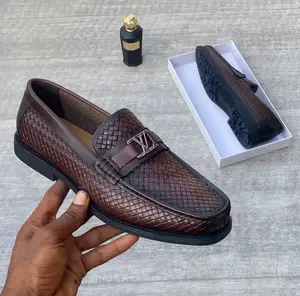 Men Shoe Lv Woven Loafers Shoes