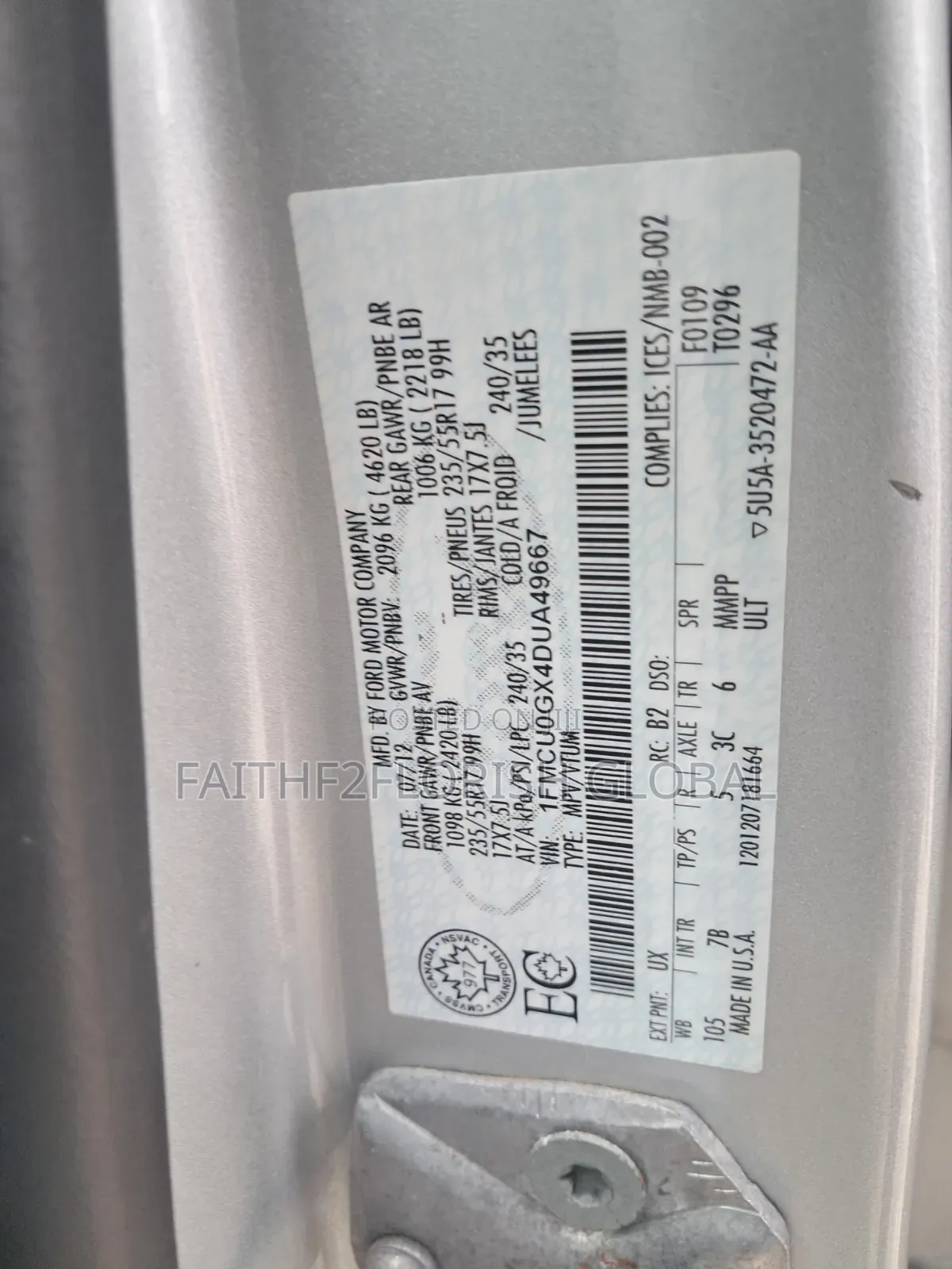 Ford Escape SE 2013 Silver