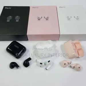 Pro 6s Wireless Earbuds (Black, White Pink)