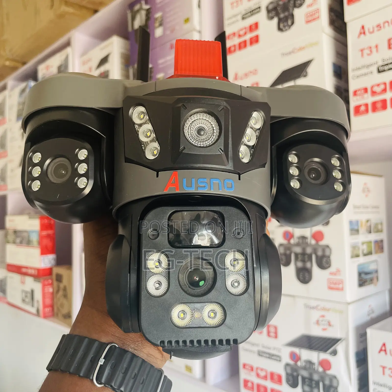 Three Lens Solar CCTV Camera (Payment on Delivery)
