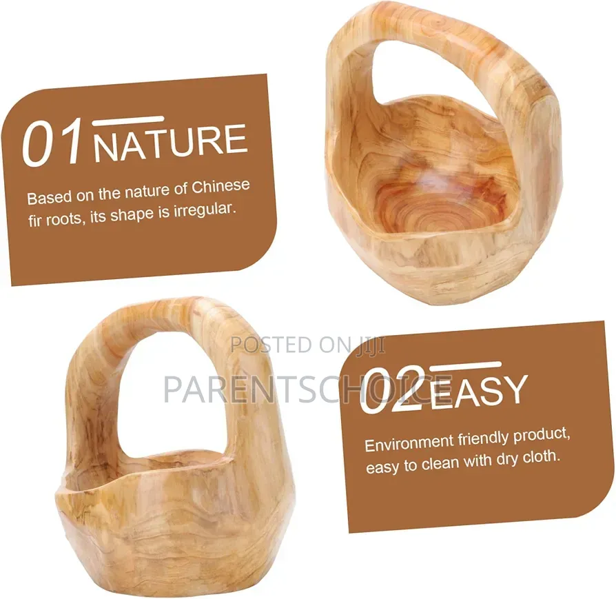 Wood Root Carving Fruit Basket