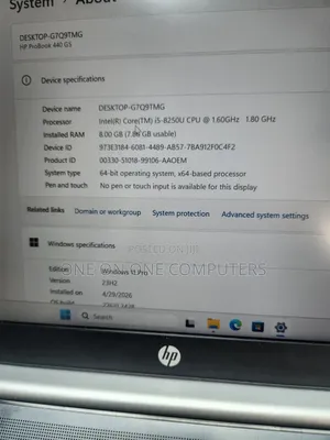 Laptop HP ProBook 440 G5 8GB Intel Core i5 SSD 256GB