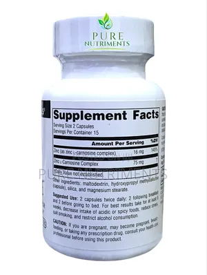 Gastric Soothe Zinc L-carnosine 30 Veg Caps For Ulcer And Gastritis