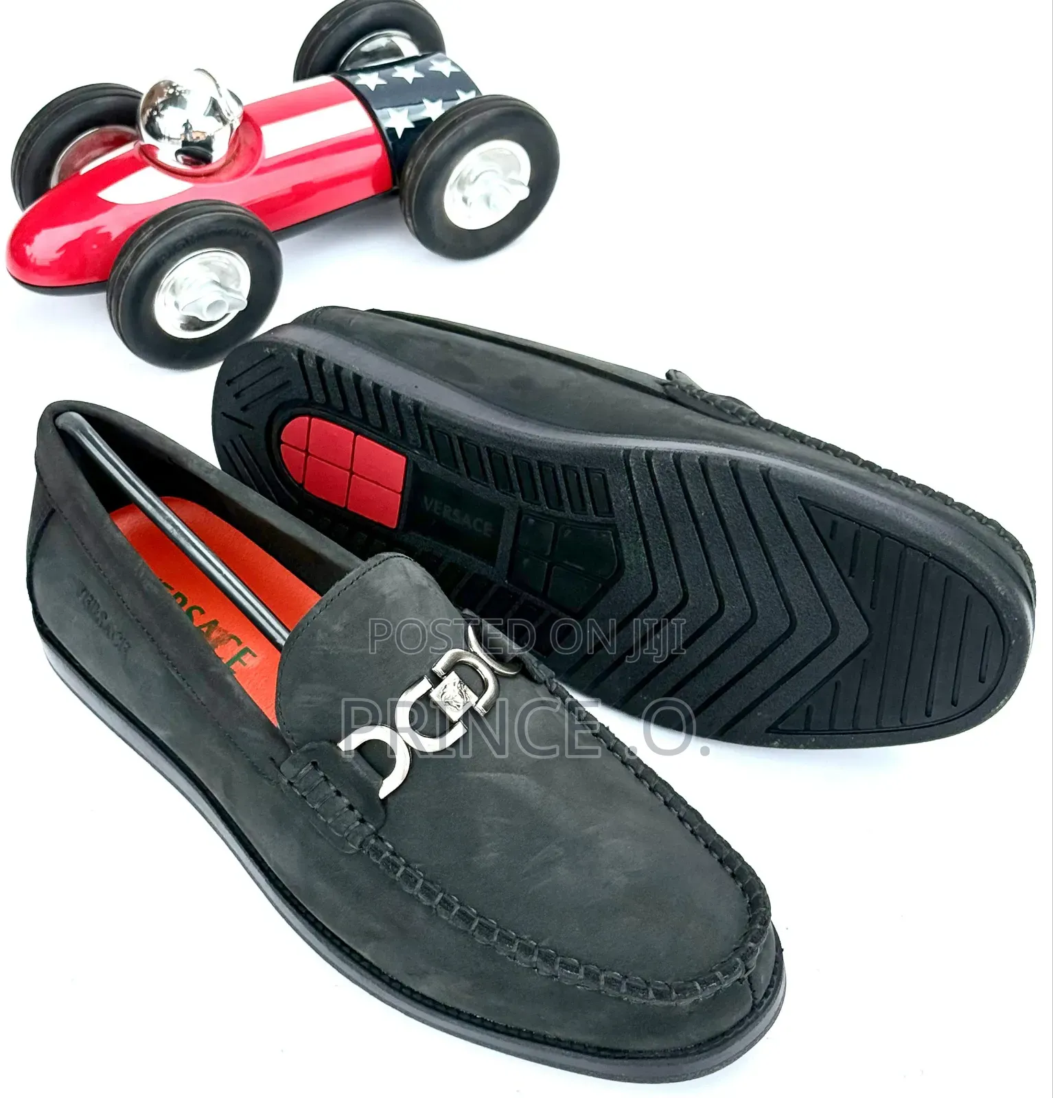 Suede Leather Versace Loafers