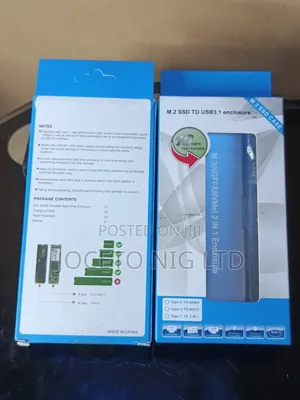 M.2 SSD to Usb 3.1 (2 in 1) Enclosure Case