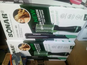 Sonar Ceramic Straightening Comb Sn - 006 and Hair Straightener