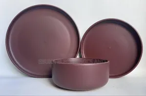 12 PCS Stoneware Heavy Deep Brown Dinner Set Is Available Now