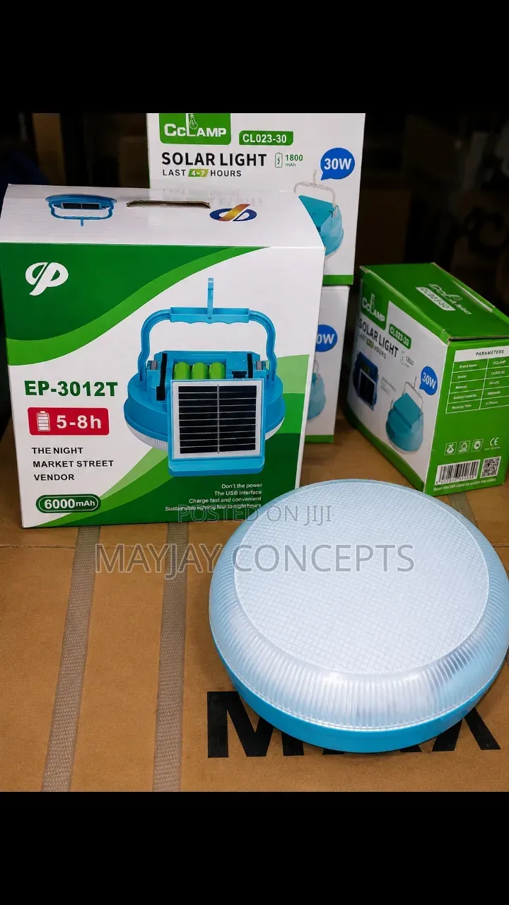 Rechargeable Solar Light With Usb 6000mah Battery Lamp With Panel