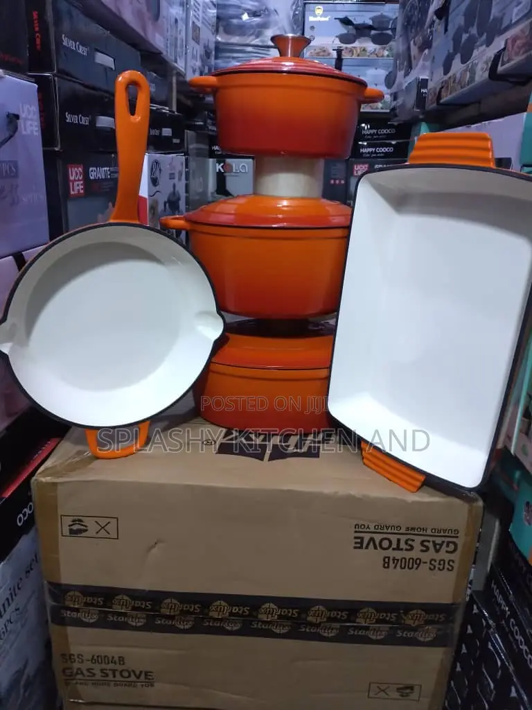 5set Iron Cast Enamel Cookware