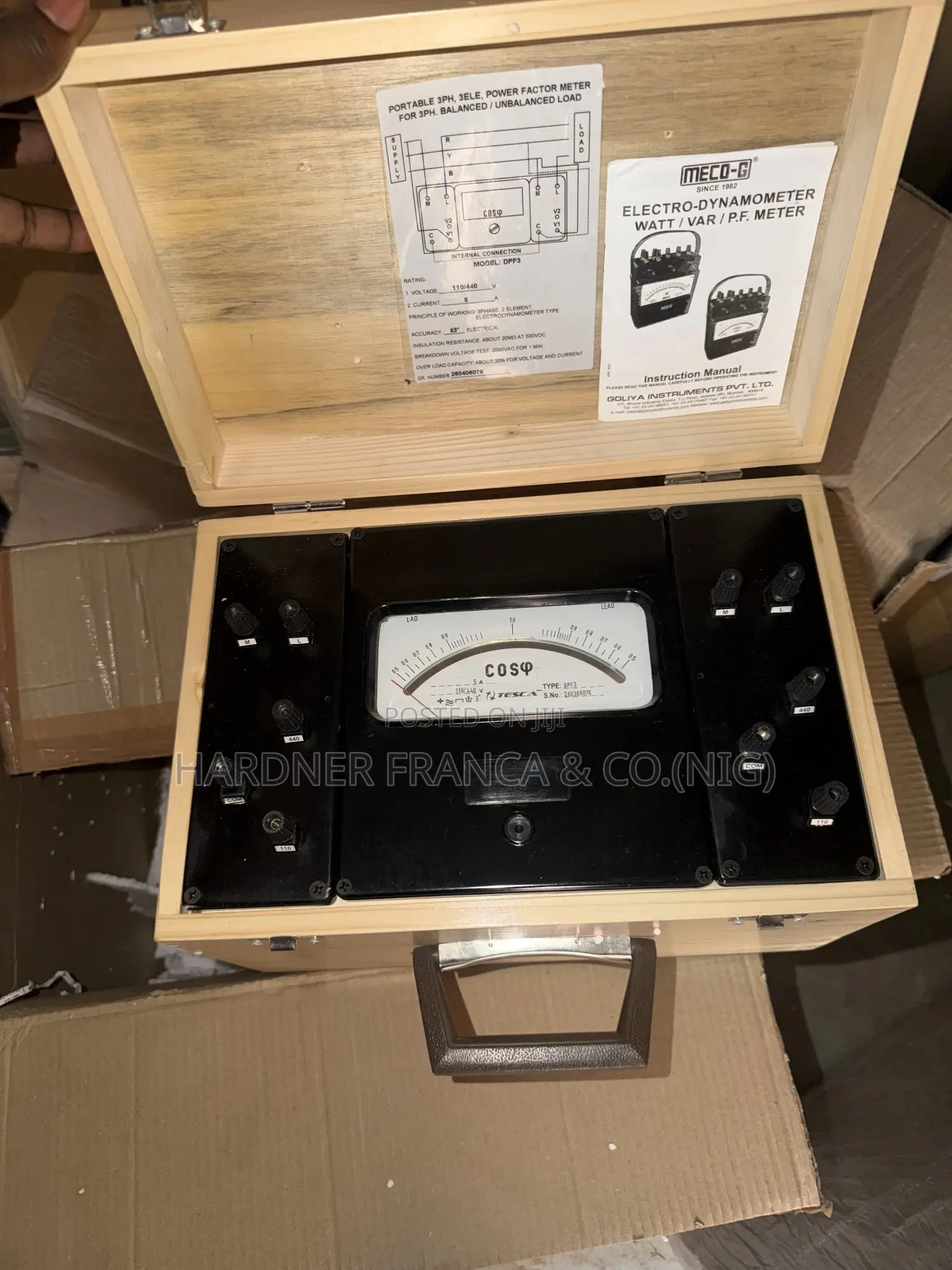 Three Phase Power Factor Meter