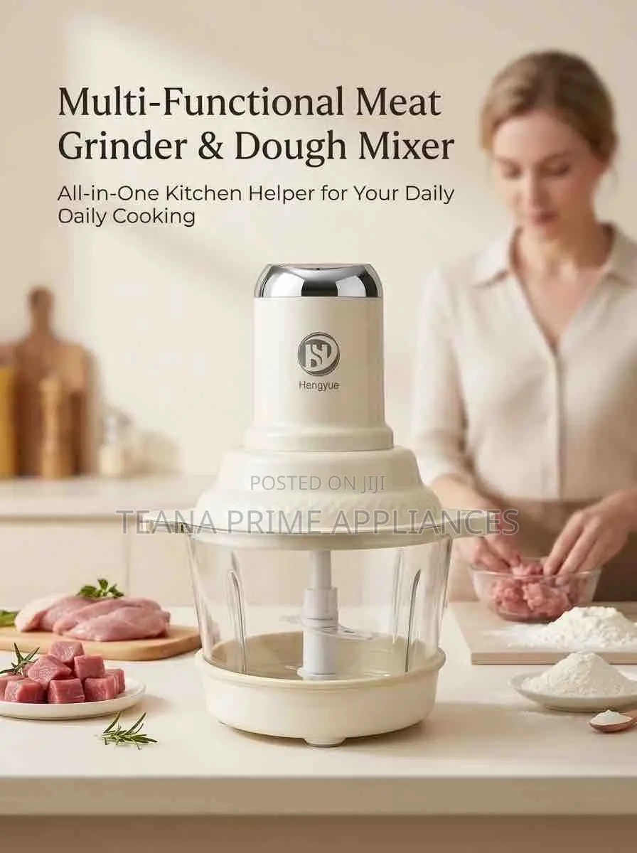 4 in 1multi-Functional Food Processor, ( Meat Grinder, Dough Mixer )