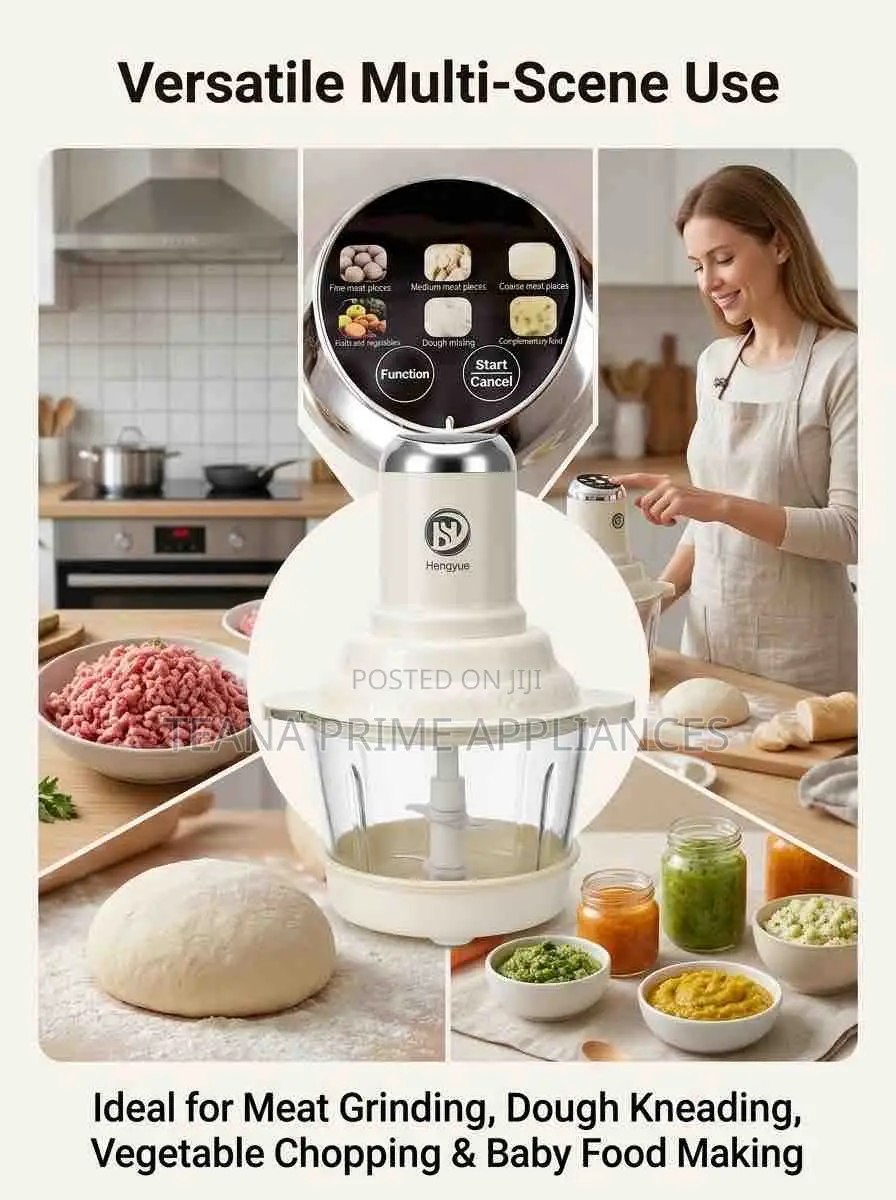 4 in 1multi-Functional Food Processor, ( Meat Grinder, Dough Mixer )