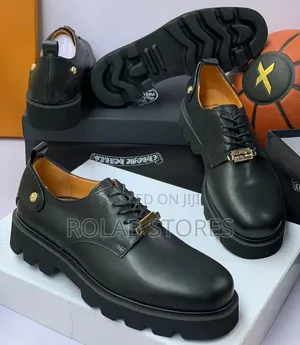 Chrome Heart Leather Corporate Shoes for Men