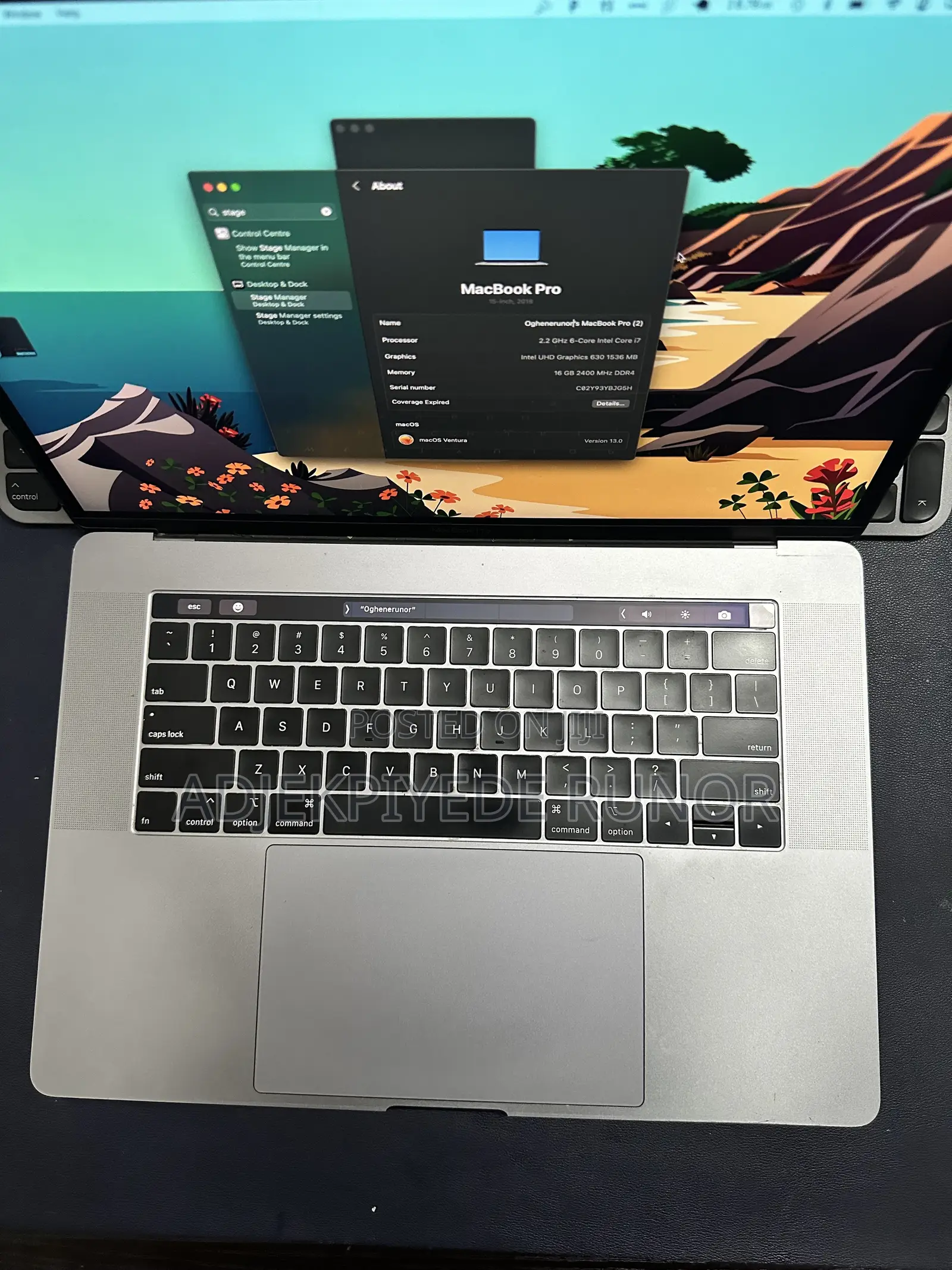 Laptop Apple MacBook Pro 2019 16GB Intel Core i5 SSD 256GB