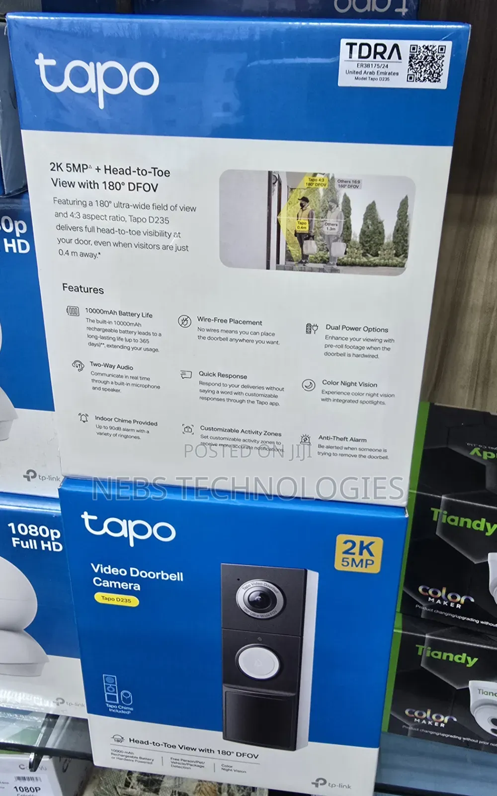 Tapo Wireless Video Doorbell 5mp D235