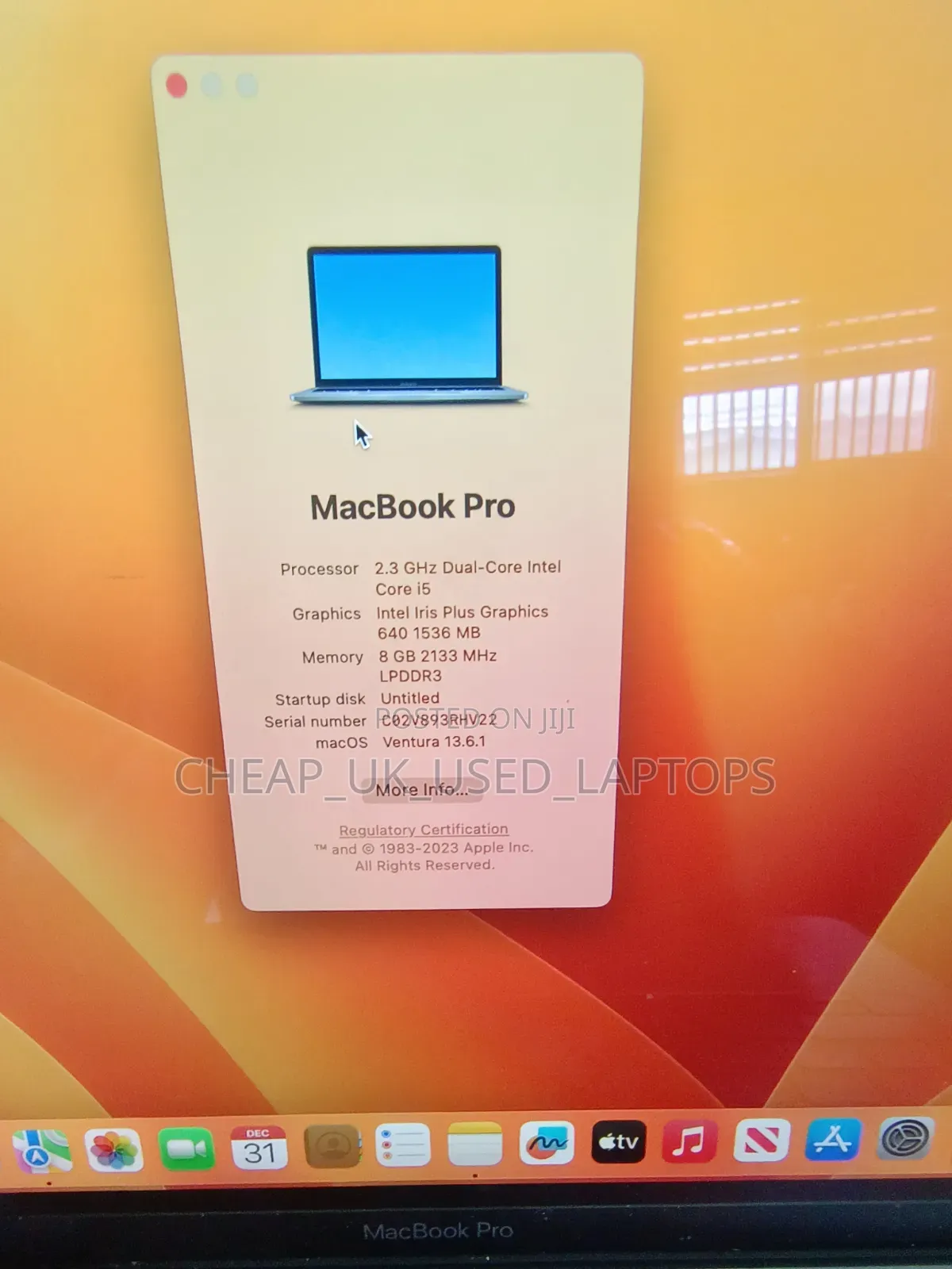 Laptop Apple MacBook Pro 2017 8GB Intel Core i5 SSD 128GB