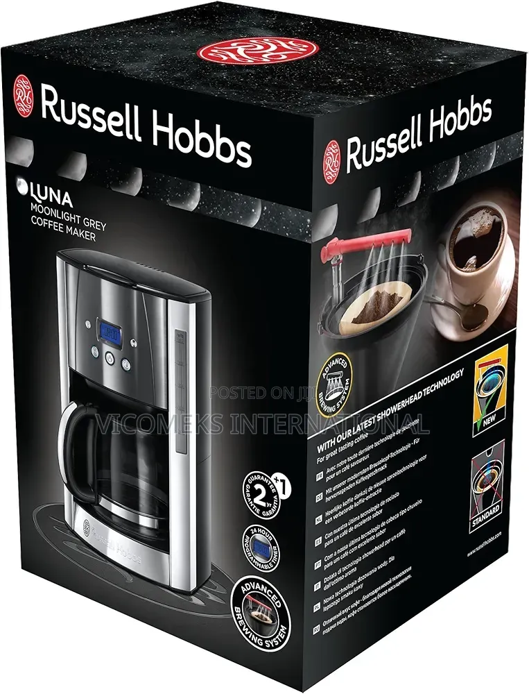 Russell Hobbs Digital Coffee Maker Clock Brausekopf for Extraction
