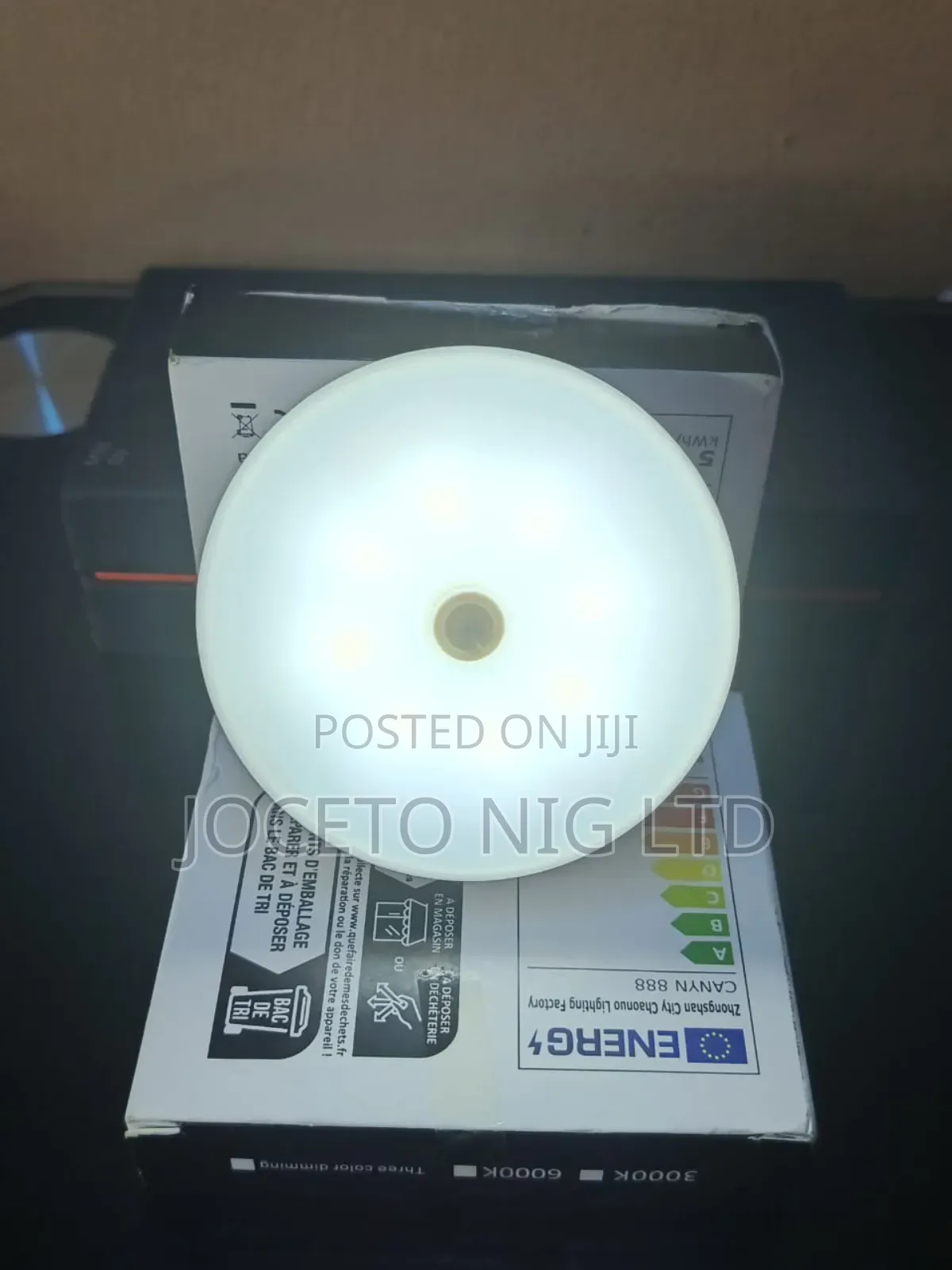 Usb Rechargeable Led Round Button Light
