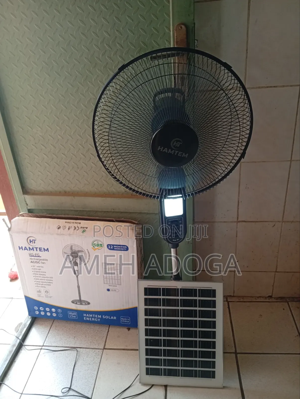 Hamtem 16 Inches Solar Fan