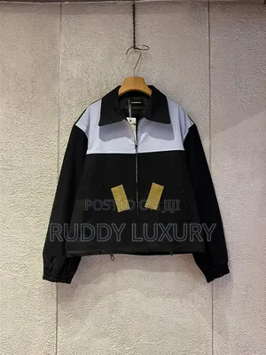 Luxury Color Block Zip-Up Jacket