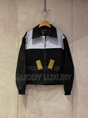 Luxury Color Block Zip-Up Jacket