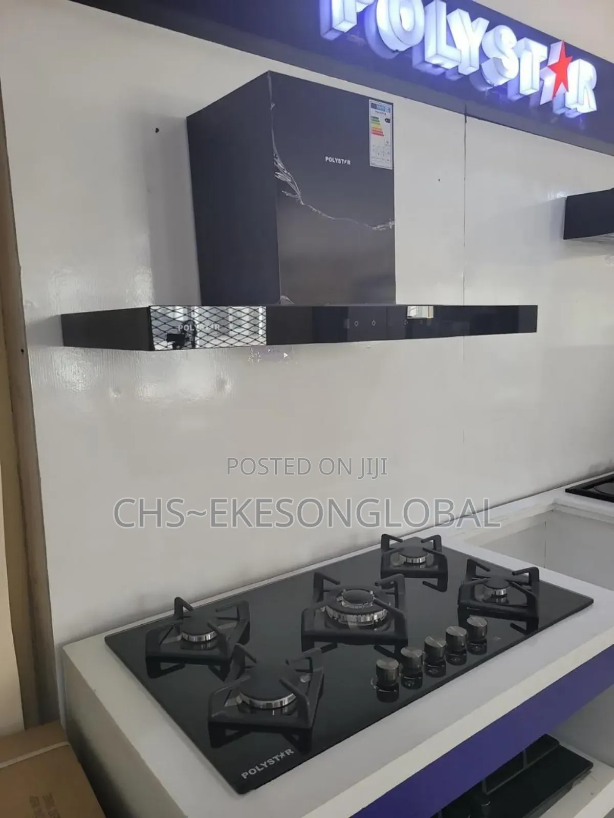 Kitchen Smoke Extractor Handwave, Screen Touch and 5burners 90cm Gas