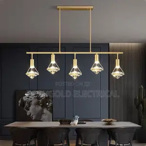 Gold Diamond Crystal Linear Chandlier