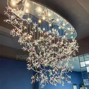 Cascading Crystal Flower Vine Chandelier