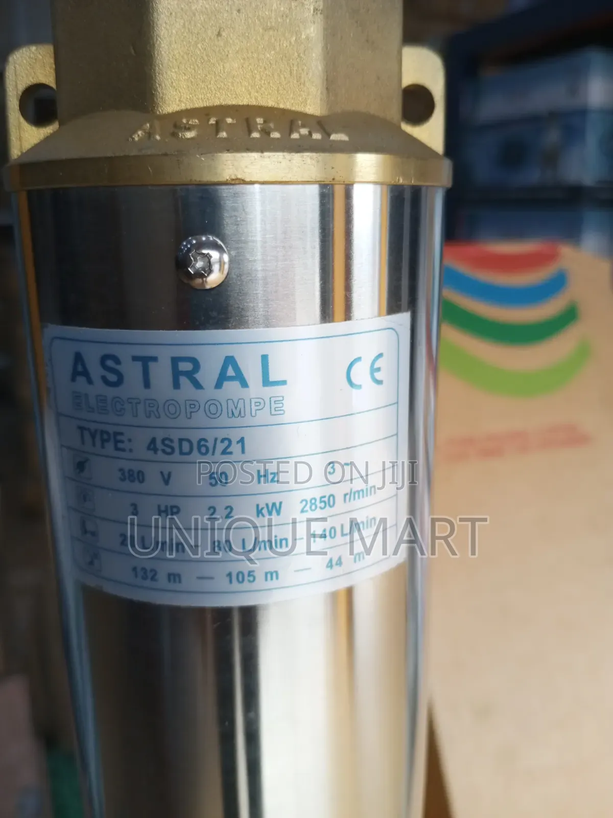 3hp Astral Submersible Pump. 100% Copper Coil