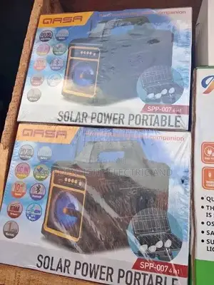 Qasa 4in1 Solar Power Portable+16v20w Solar Panel+Led Bulbs+Fm Radio
