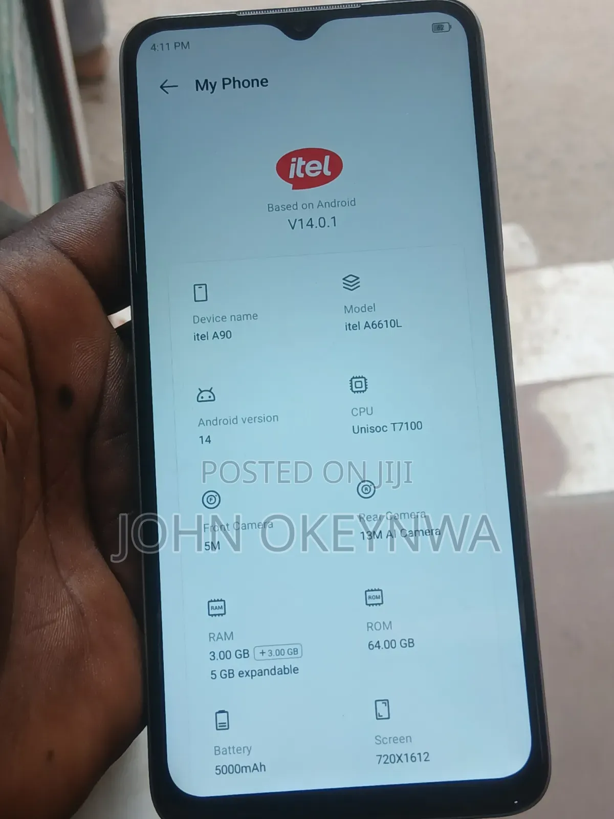 Itel A90 64 GB Silver