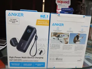 Anker Laptop Power Bank (, 165w, Built-in and Retractable Cables