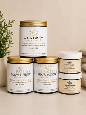 Organic Acne and Glow Soap Paired With Acne Control Scrub