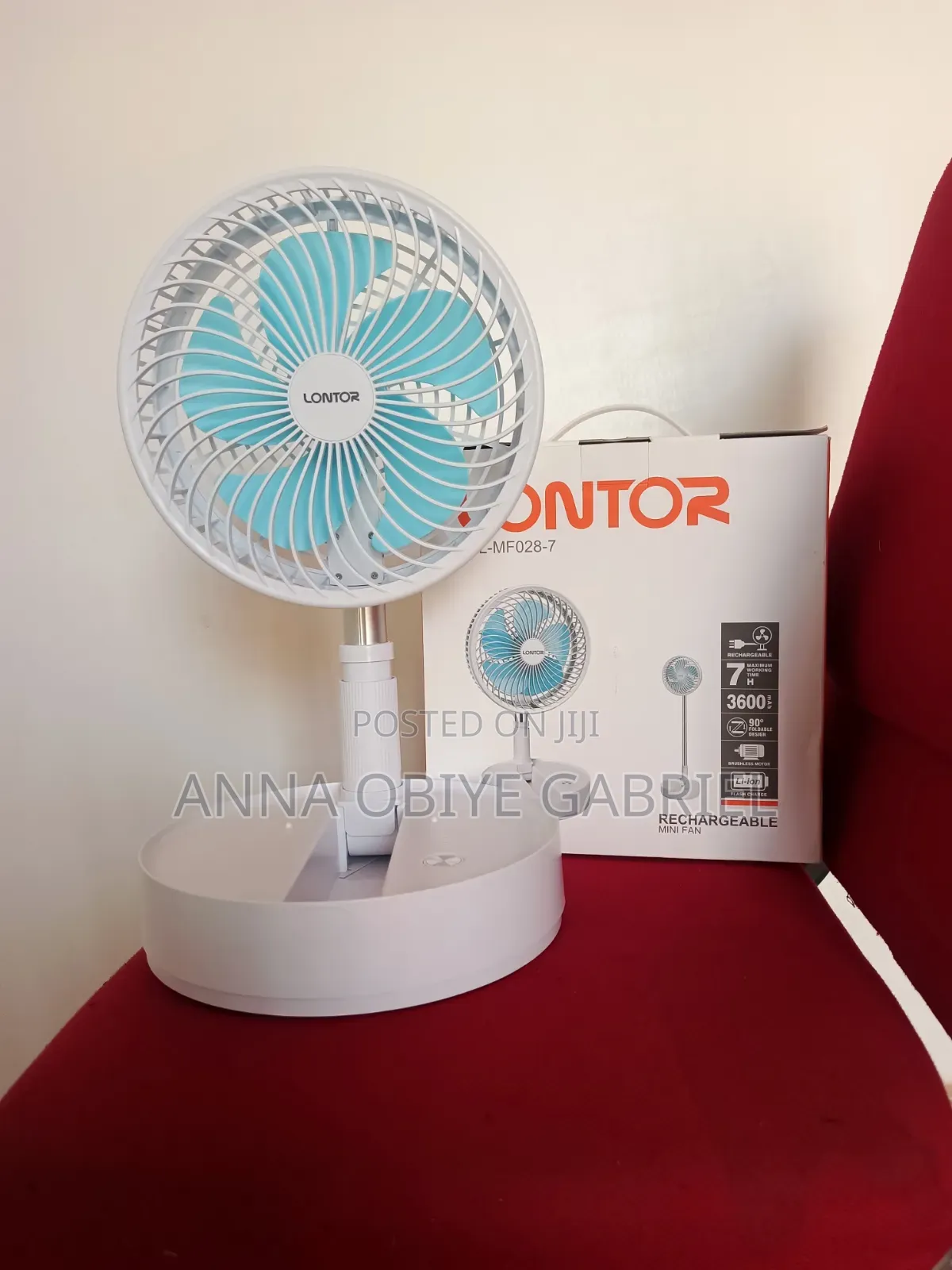 Lontor Rechargeable Foldable Fan