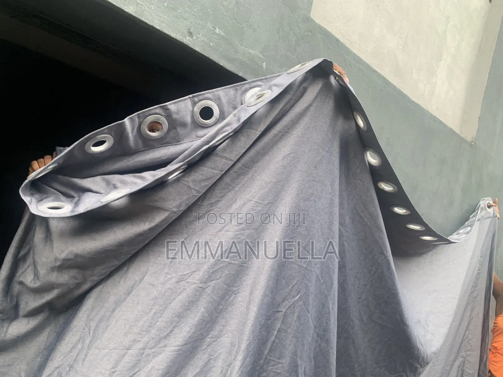 Thick Dark Grey Curtain