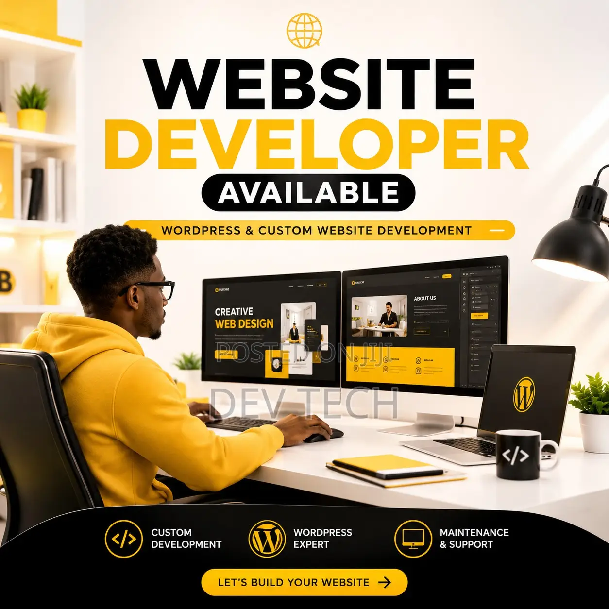 Website Developer Available – Wordpress Custom Website Development