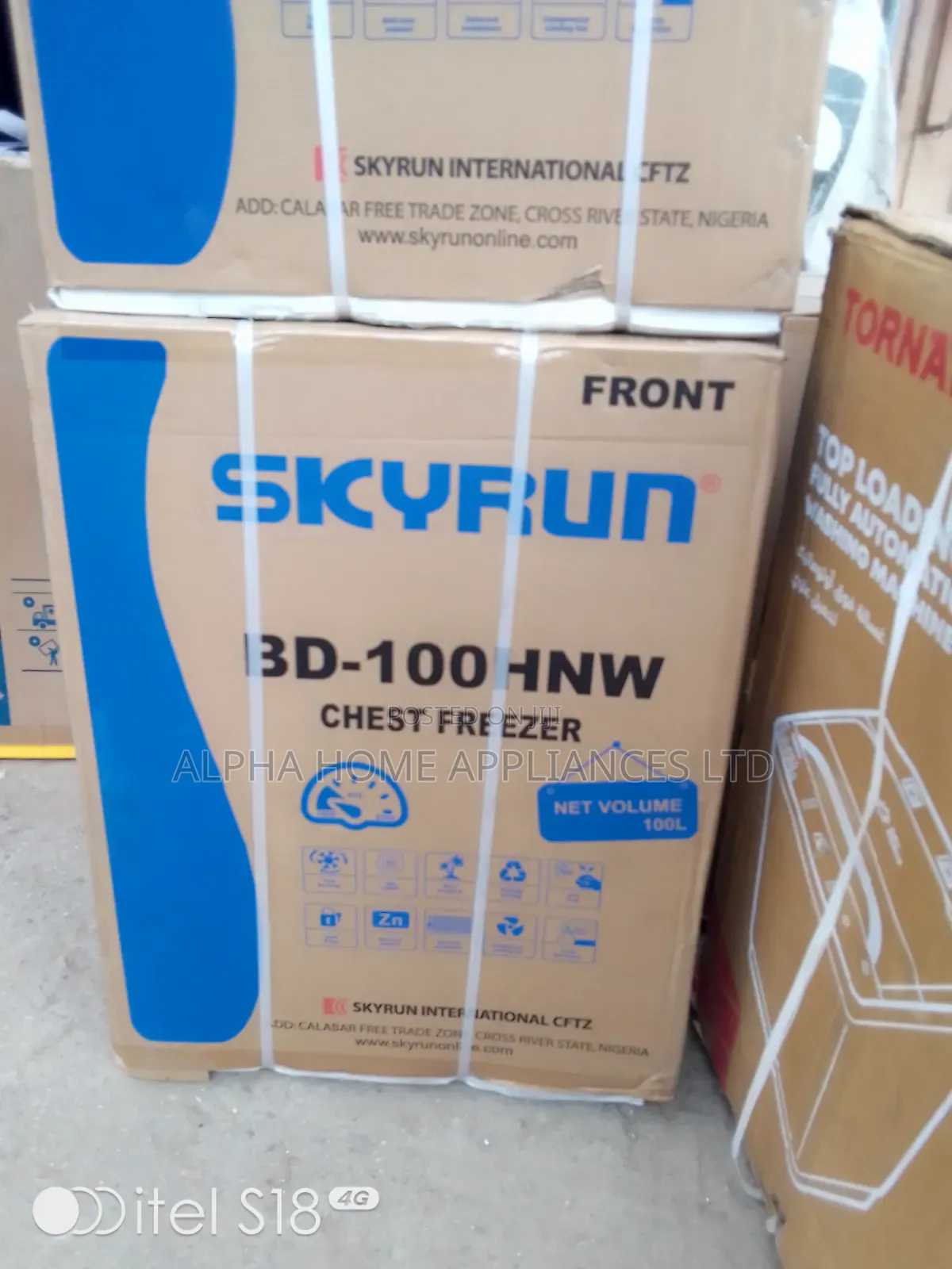 Skyrun Chest Freezer 100l Grey Colour