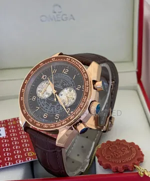Omega Chronograph Leather Strap Watch