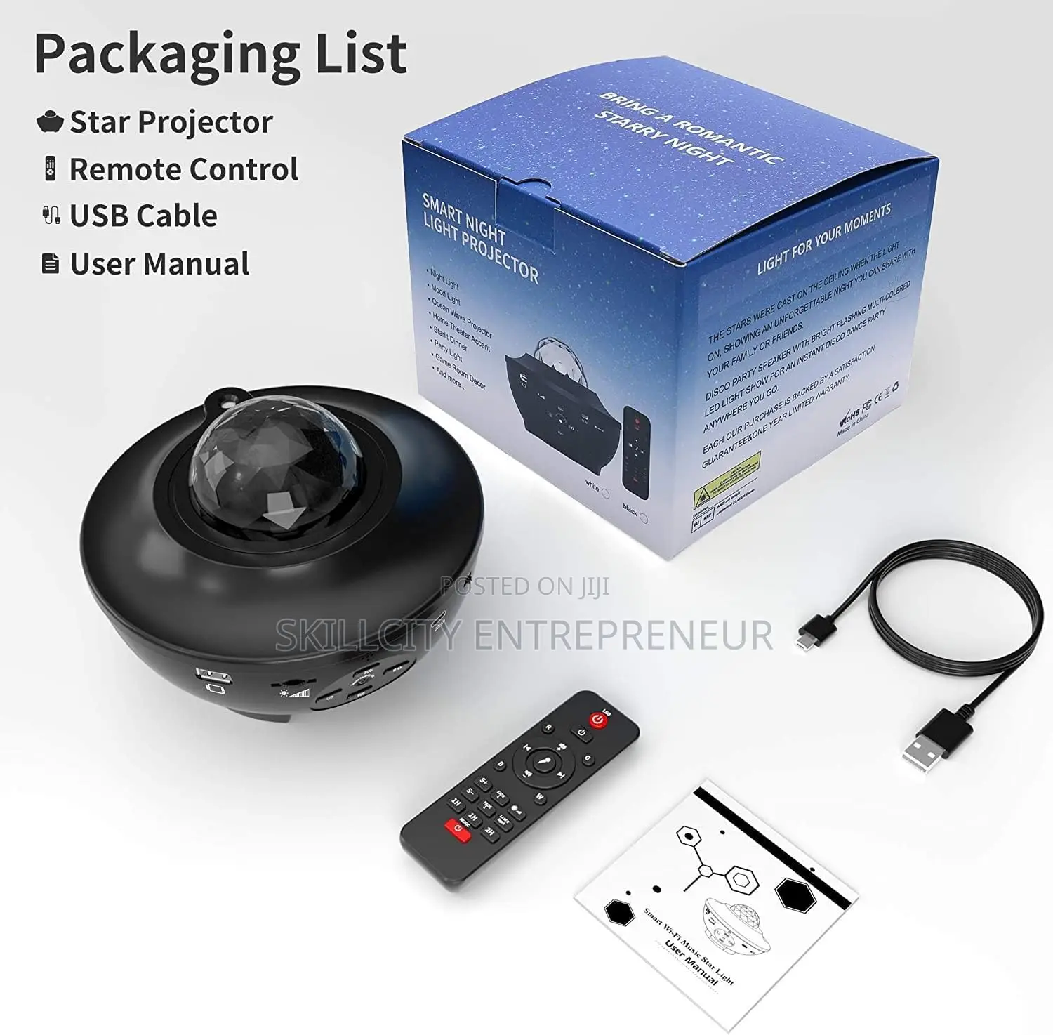 Galaxy Light Projector With Bluetooth Music Speaker Remote