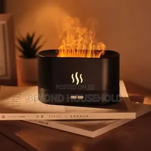 Flame Aroma Diffuser Ultrasonic Humidifier With Led Effect
