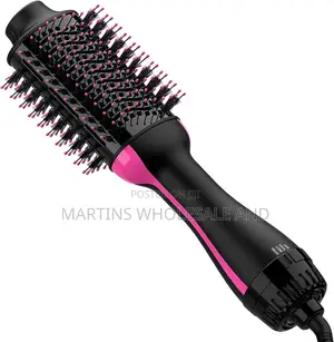 3-in-1 Hot Air Brush Styling Tool in Black and Pink