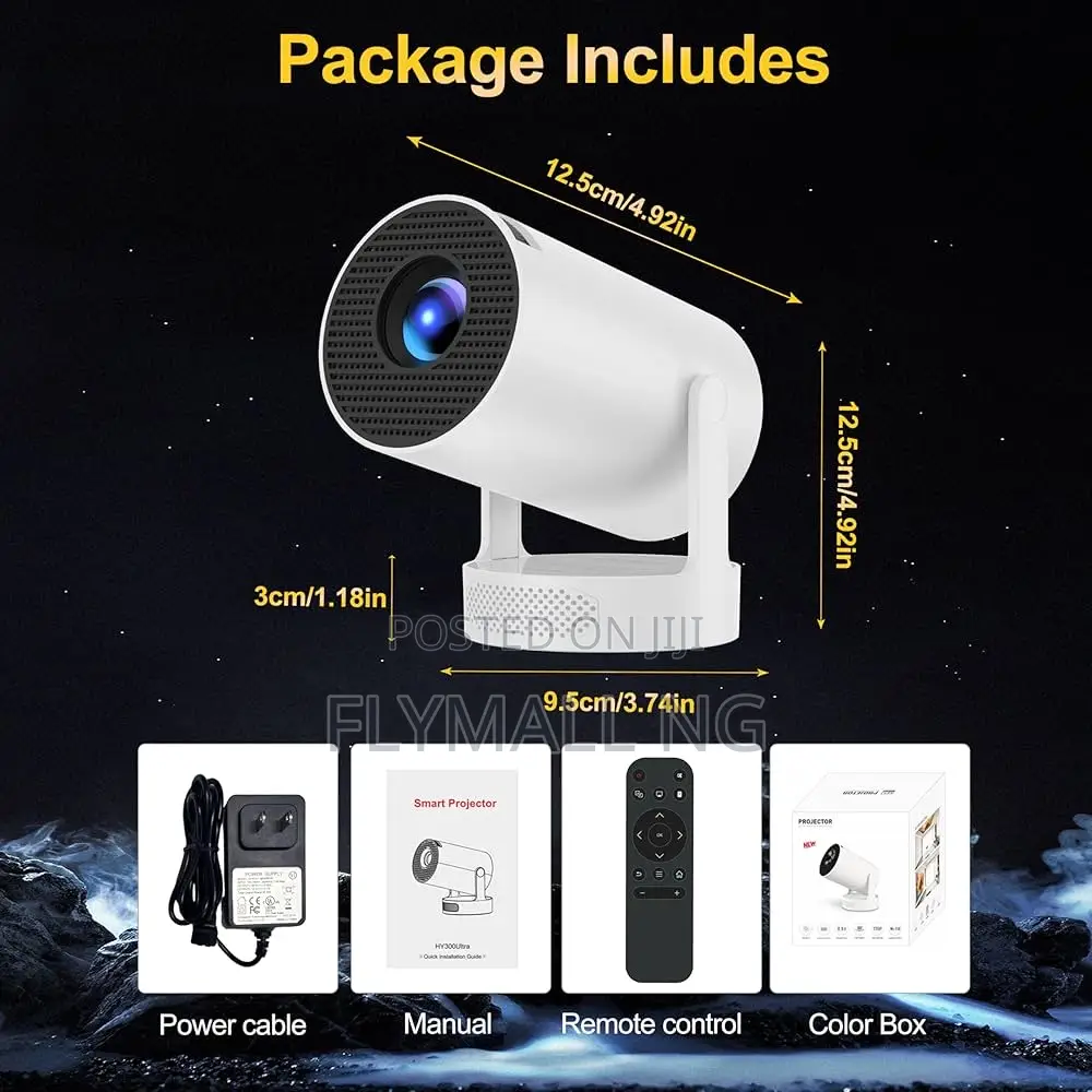 Hy300 Pro Max Smart Rechargeable Android Projectors