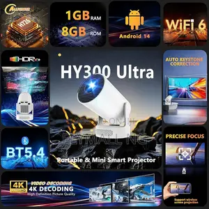 Hy300 Pro Max Smart Rechargeable Android Projectors