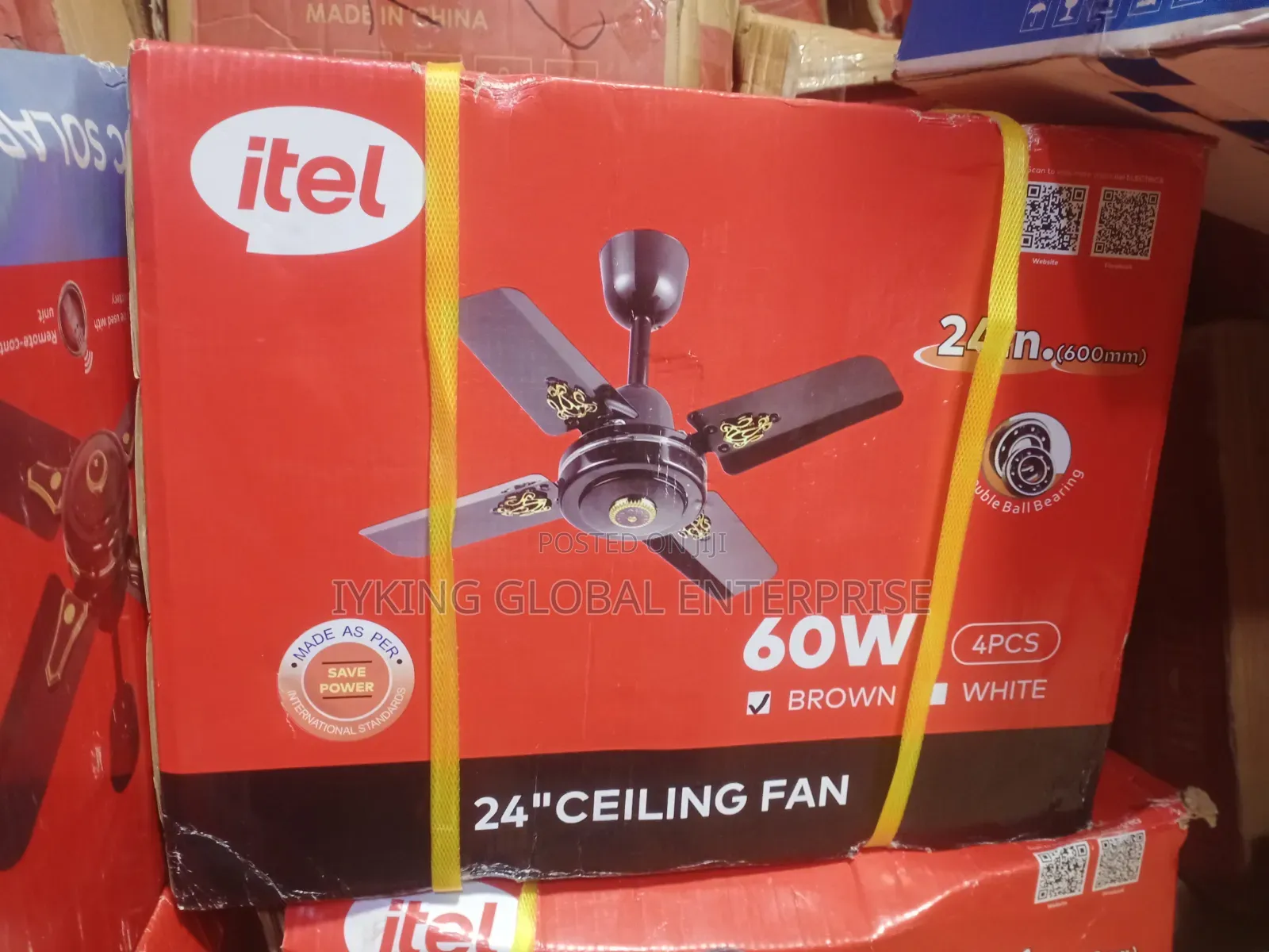 Itel 24" 4 Blades Ceiling Fan