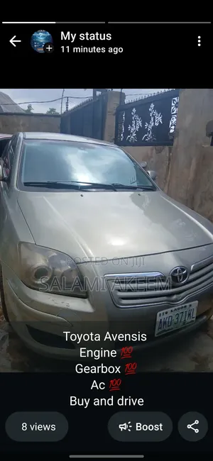 Toyota Avensis 1.6 VVT-i 2003 Gray