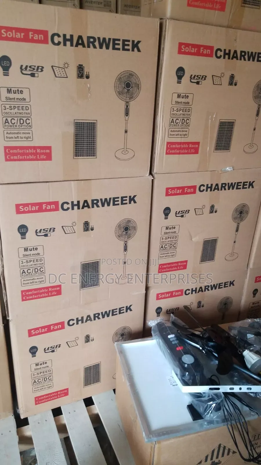 Charweek Solar Fan 16inch. 20w Panel