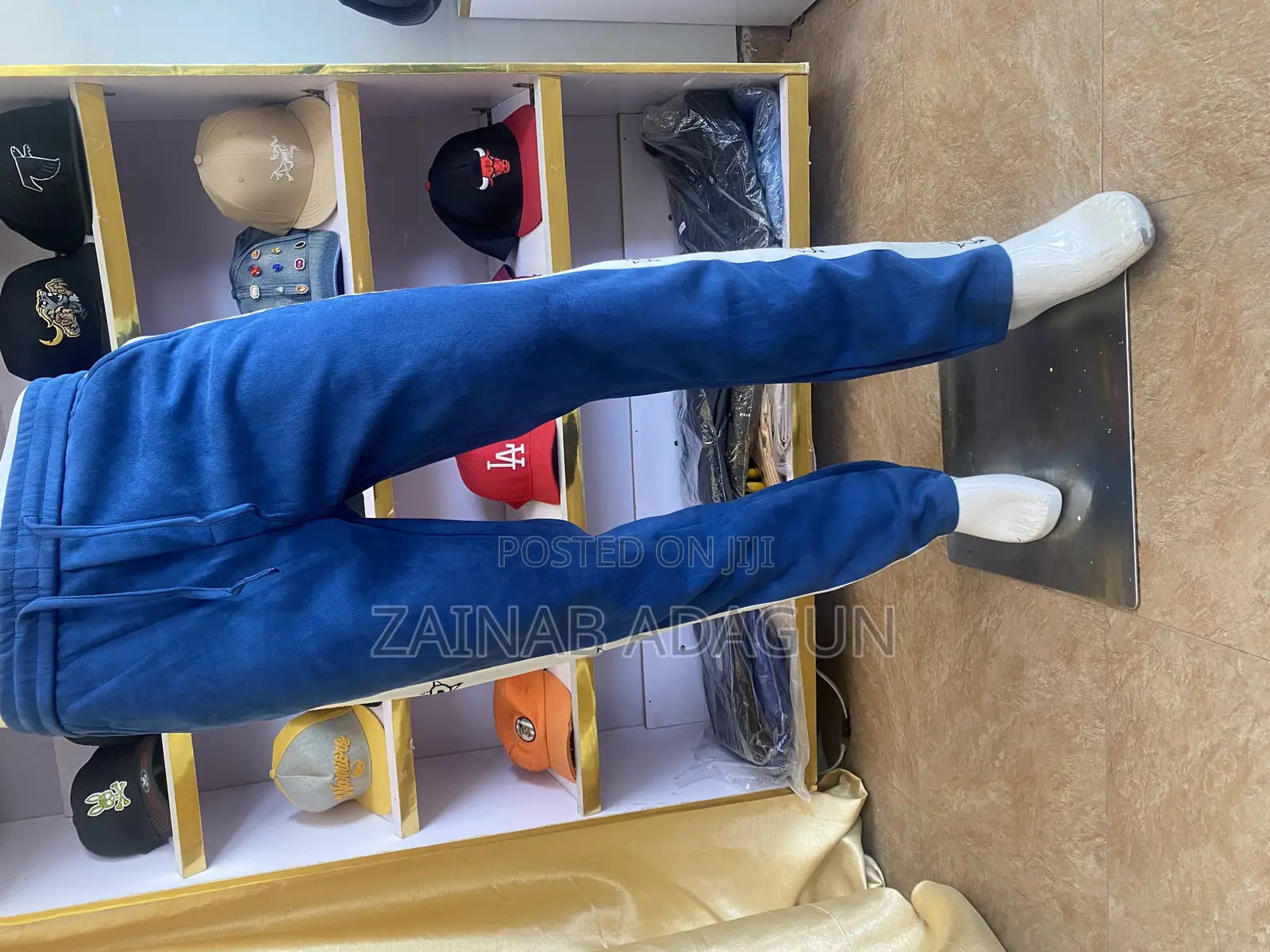 Quality Blue Joggers Available 