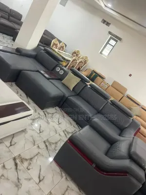 Luxury Black L Shaped Sofa Chair